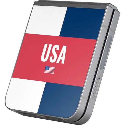 USA Flag Color Block Galaxy Z Flip6 Skin
